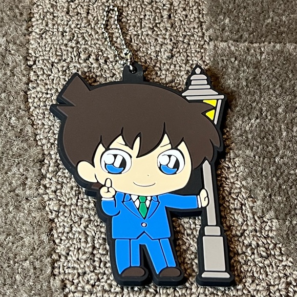 Detective Conan Case Closed Conan Edogawa Large Rubber Keychain Anime Japan - Picture 1 of 7